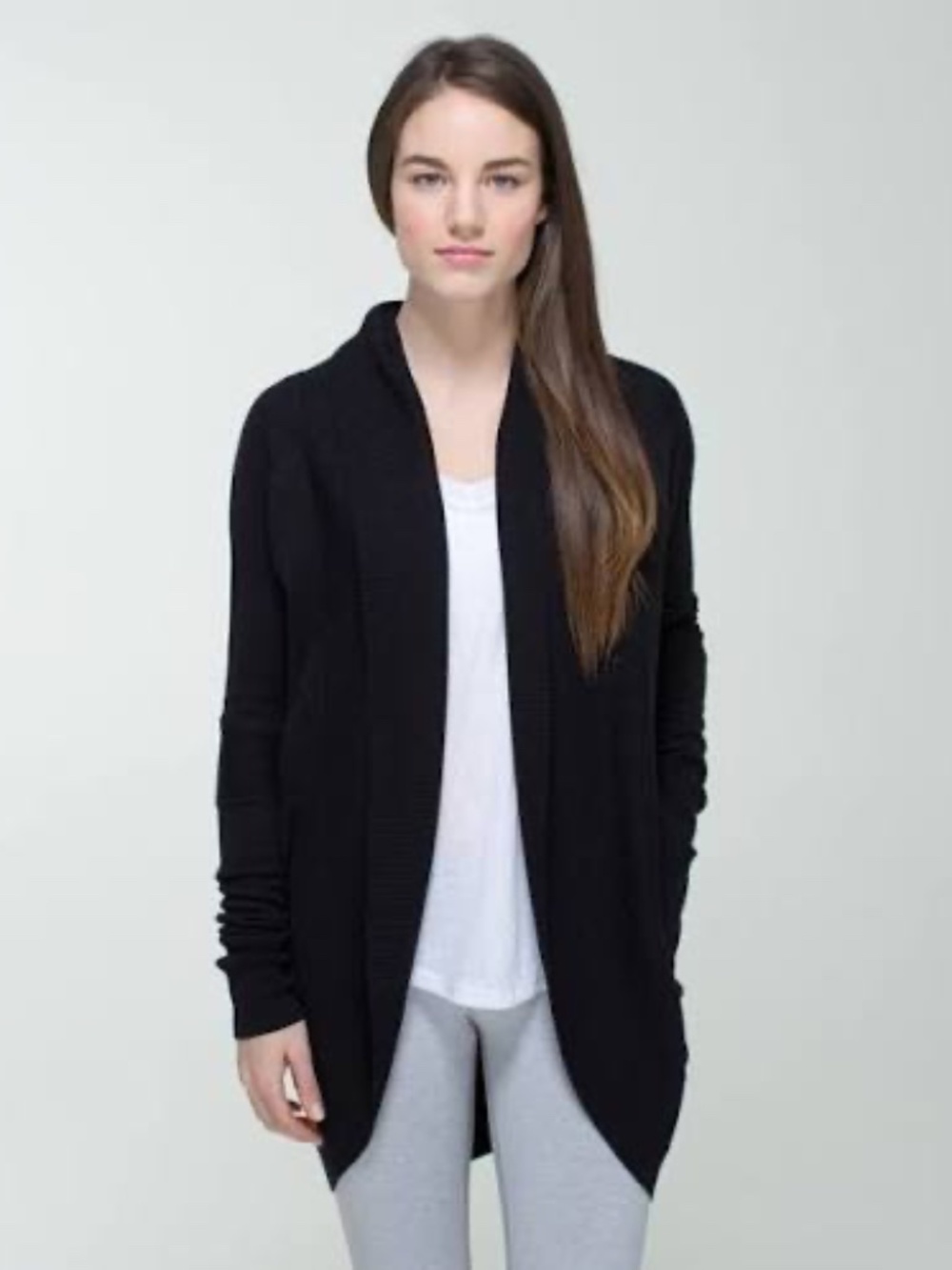 Lululemon transformation wrap sweater cardigan, black size 8 excellent condition